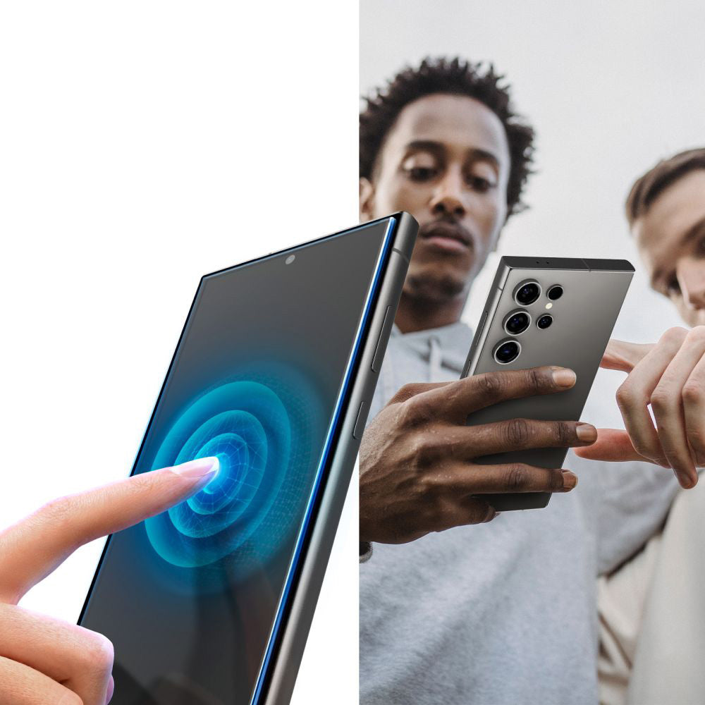 Glas für die Schutzhülle für Galaxy S24 Ultra, Spigen Glas.tR EZ Fit Privacy 2-Pack