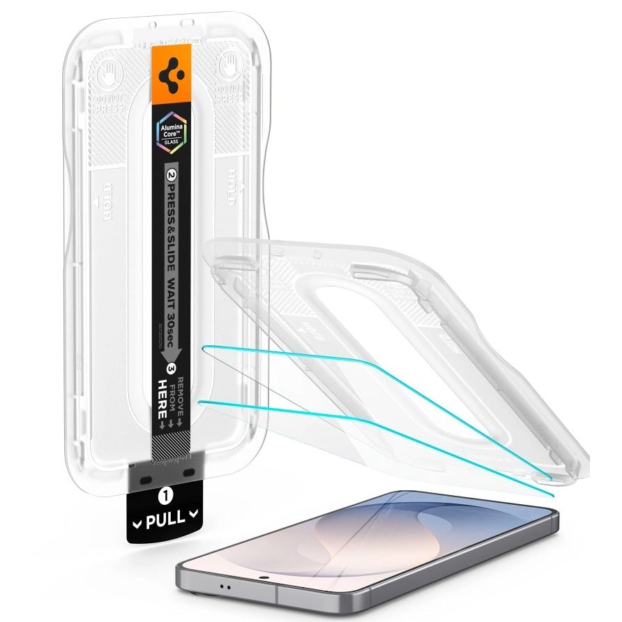 Glas + Applikator für Samsung Galaxy S26 FE, Spigen Glas.tR EZ Fit Pro 2-Pack (AC)