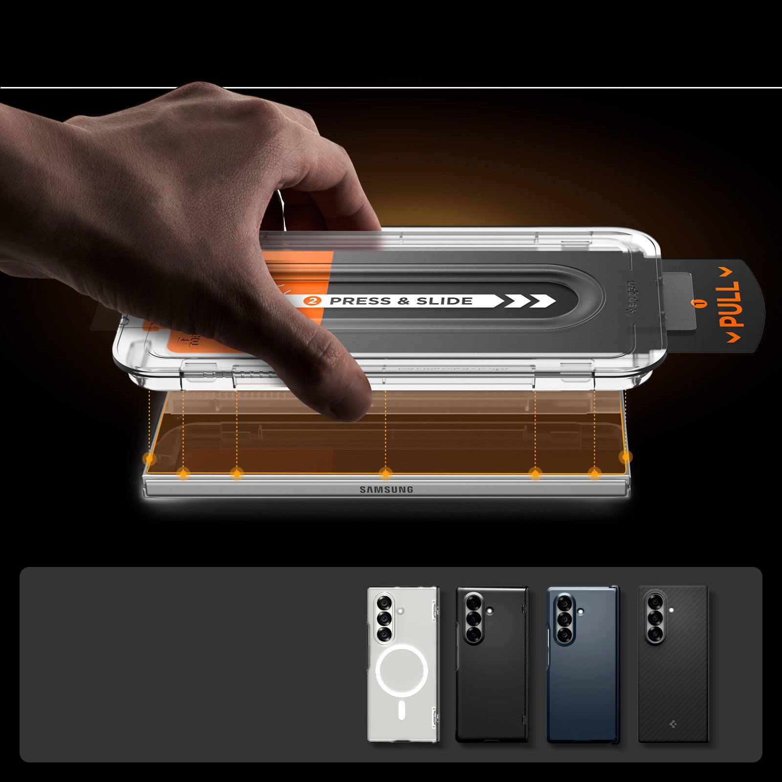 Glas für die Handyhülle für Galaxy Z Fold7, Spigen Glas.tR EZ Fit 2-Pack