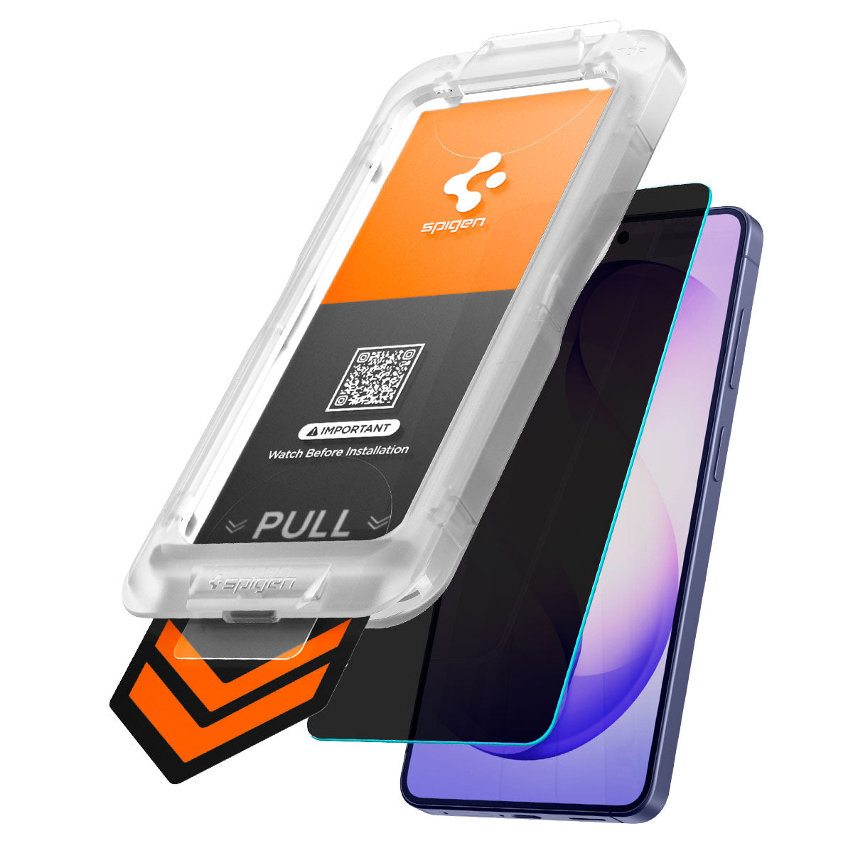 Glas + Applikator für Galaxy S26, Spigen Glas.tR EZ Fit Pro (AC) Privacy 1-Pack