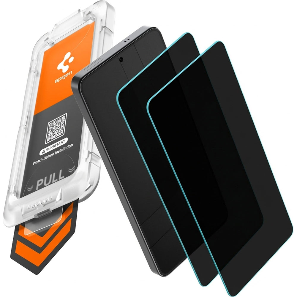 Glas + Applikator für Galaxy S26, Spigen Glas.tR EZ Fit Pro (AC) Privacy 2-Pack