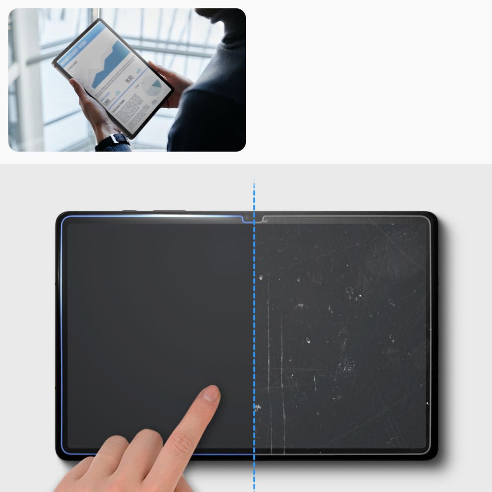 Glas für die Schutzhülle für Galaxy Tab S10 FE / S9 FE / S9, Spigen Glas.tR EZ Fit 1-Pack