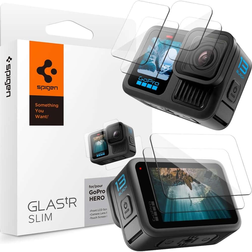 Gehärtetes Glas für GoPro Hero 13, Spigen Glas.tR Slim 2-Set