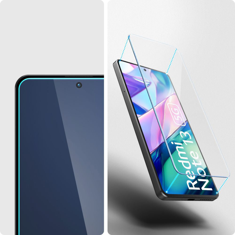 Glas für die Schutzhülle für Xiaomi Redmi Note 13 5G, Spigen Glas.tR Slim 2-Pack