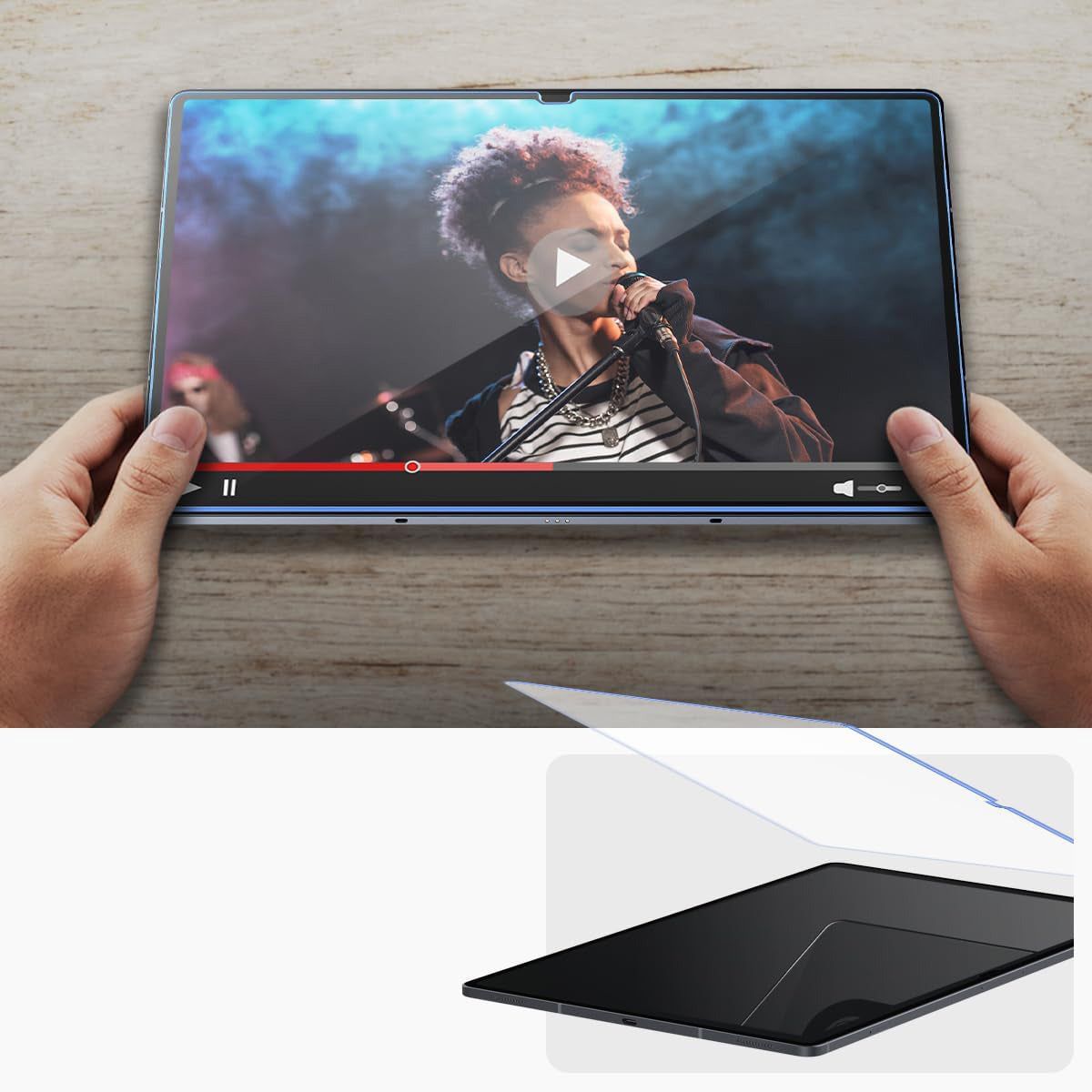 Glas für Schutzhülle für Galaxy Tab S10 FE Plus, Spigen Glas.tR Slim 1-Pack