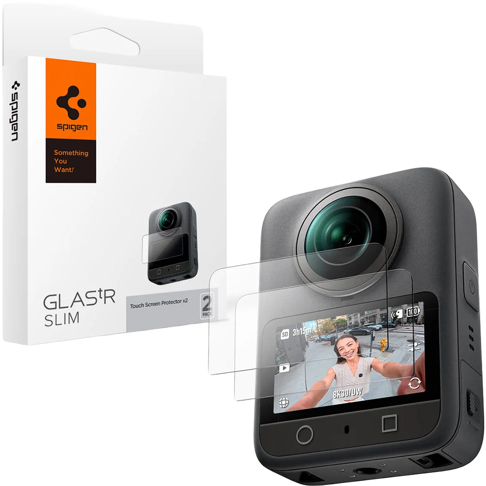 Gehärtetes Glas für DJI Osmo 360, Spigen Glas.tR Slim 2-Pack, 2 Stück