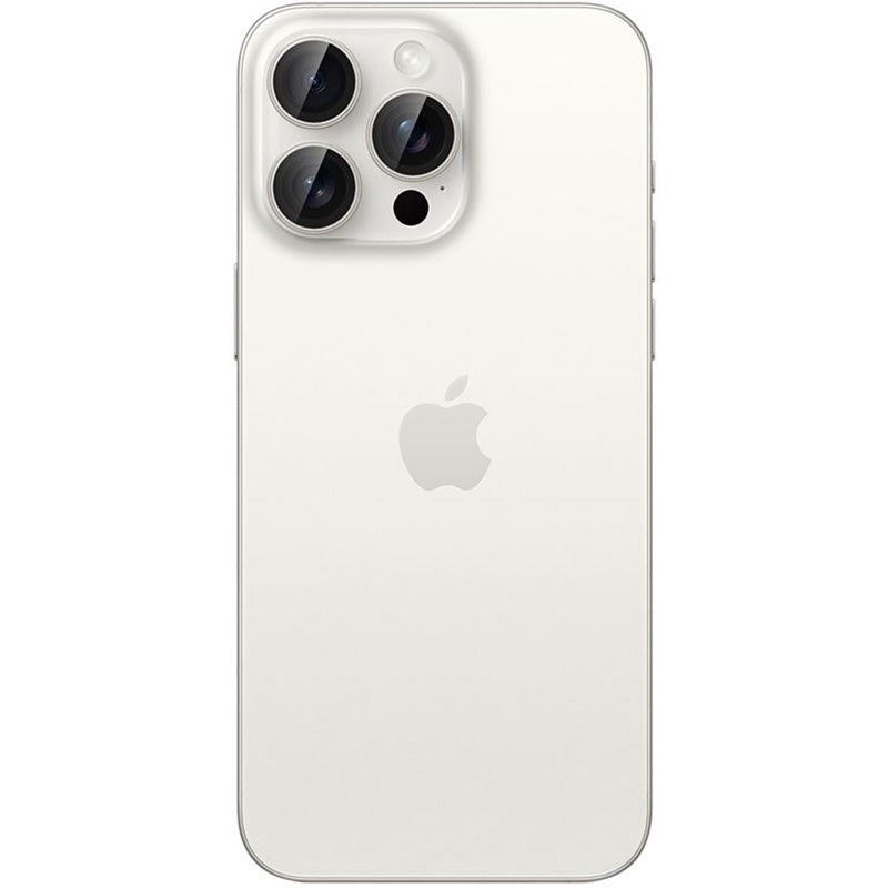 Glas für die Kamera für iPhone 15 Pro / 15 Pro Max, Spigen Glas.tR Ez Fit Optik Pro 2-Pack, Schwarz-Weiß