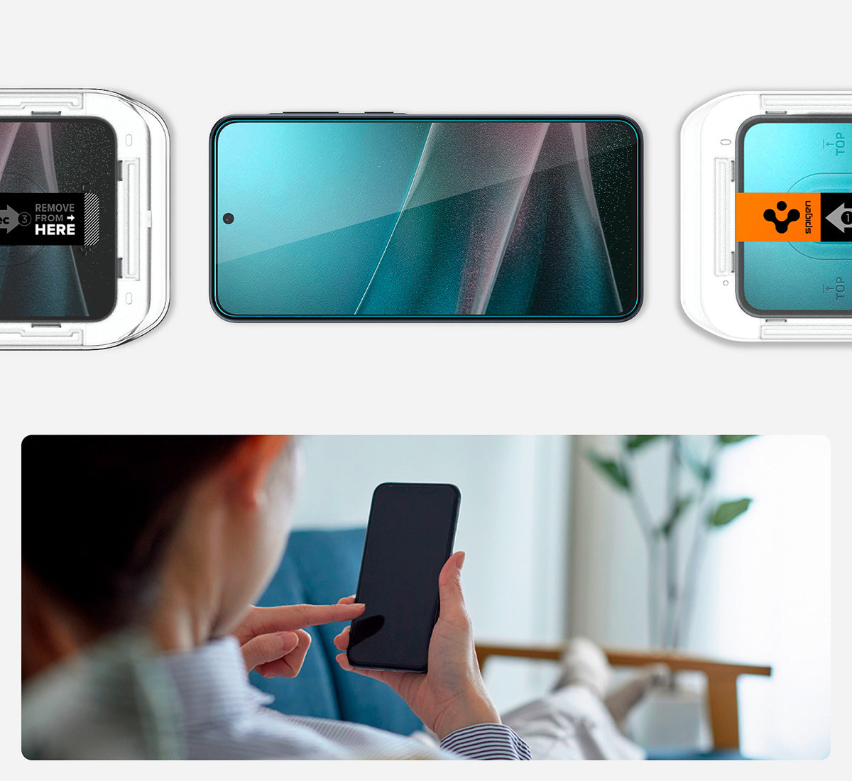 Glas + Applikator für Galaxy A37 5G / A36 5G, Spigen Glas.tR EZ Fit 1-Pack