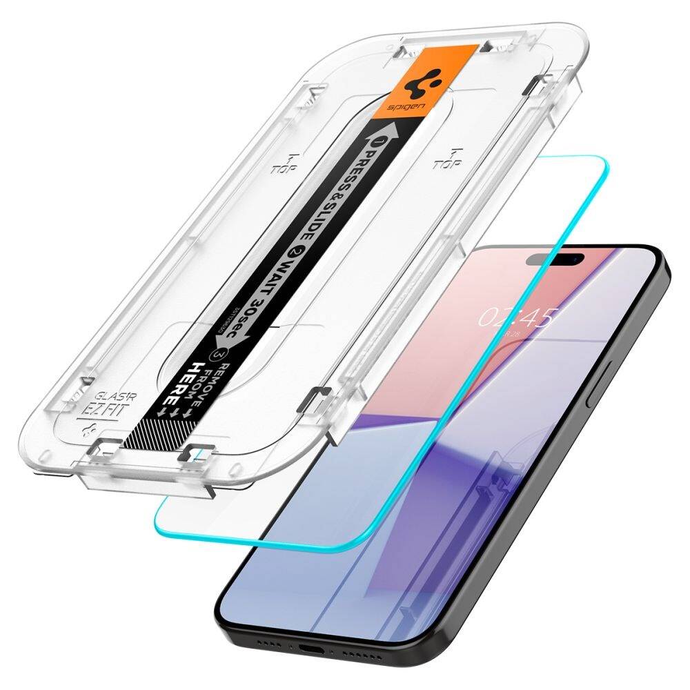 Glas für die Schutzhülle Spigen Glas.tR EZ Fit 1-Pack für iPhone 15 Pro