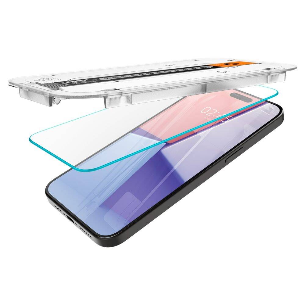 Glas für die Schutzhülle Spigen Glas.tR EZ Fit 1-Pack für iPhone 15 Pro