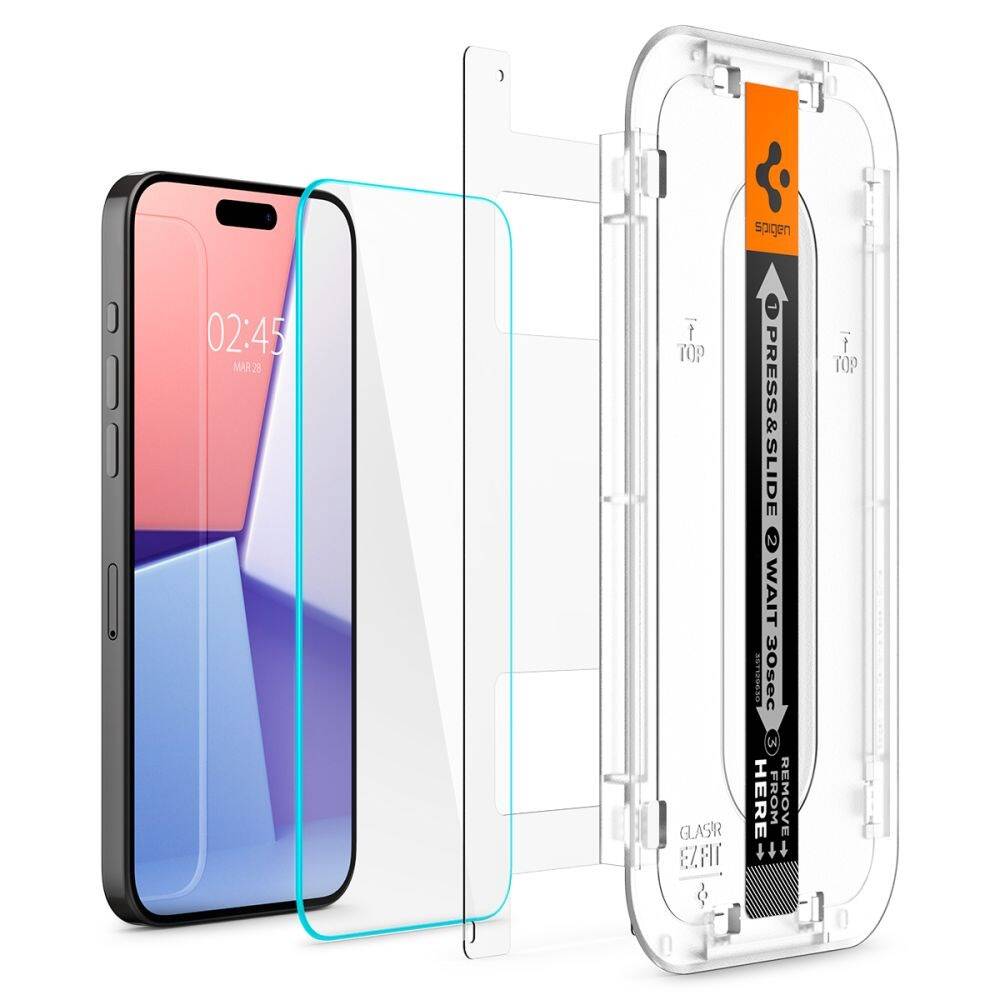 Glas für die Schutzhülle Spigen Glas.tR EZ Fit 1-Pack für iPhone 15 Pro Max