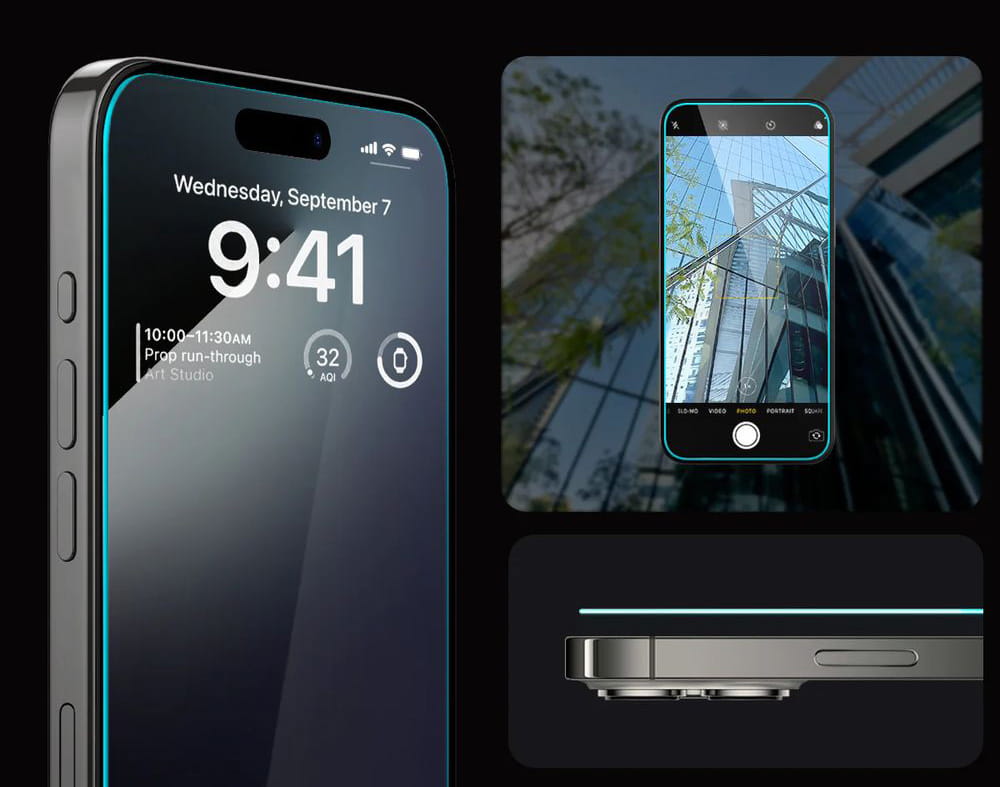 Glas für die Schutzhülle Spigen Glas.tR EZ Fit 1-Pack für iPhone 15 Pro Max