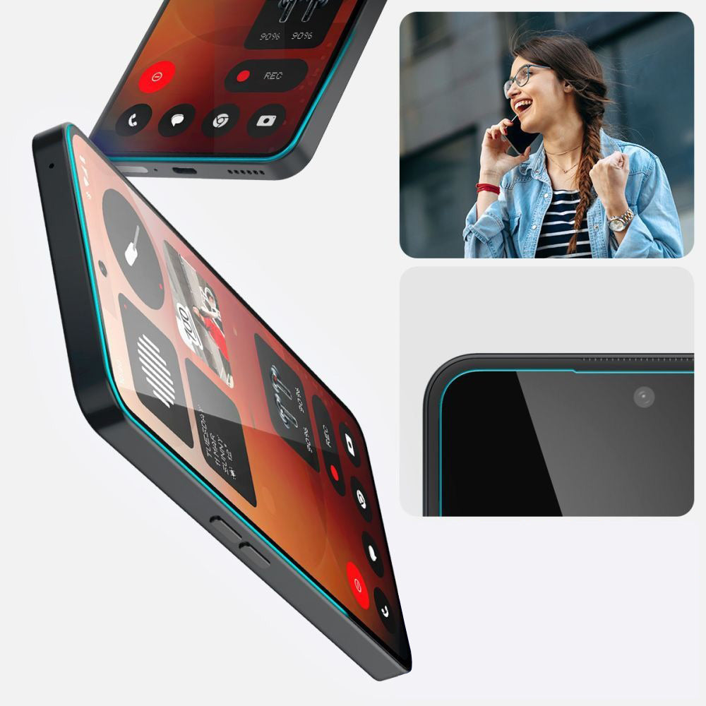 Glas + Applikator für Nothing Phone 3a / 3a Pro, Spigen Glas.tR EZ Fit 1-Pack