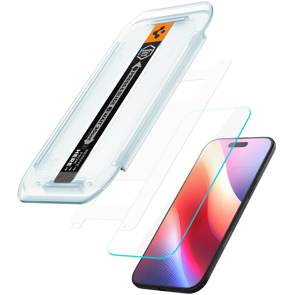 Glas + Applikator für iPhone Air, Spigen Glas.tR EZ Fit 2-Pack (AC)