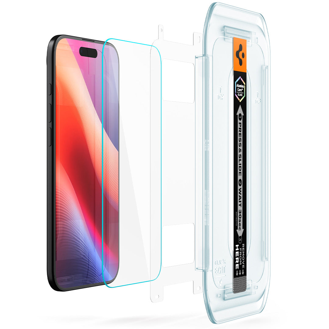 Glas + Applikator für iPhone Air, Spigen Glas.tR EZ Fit 2-Pack (AC)