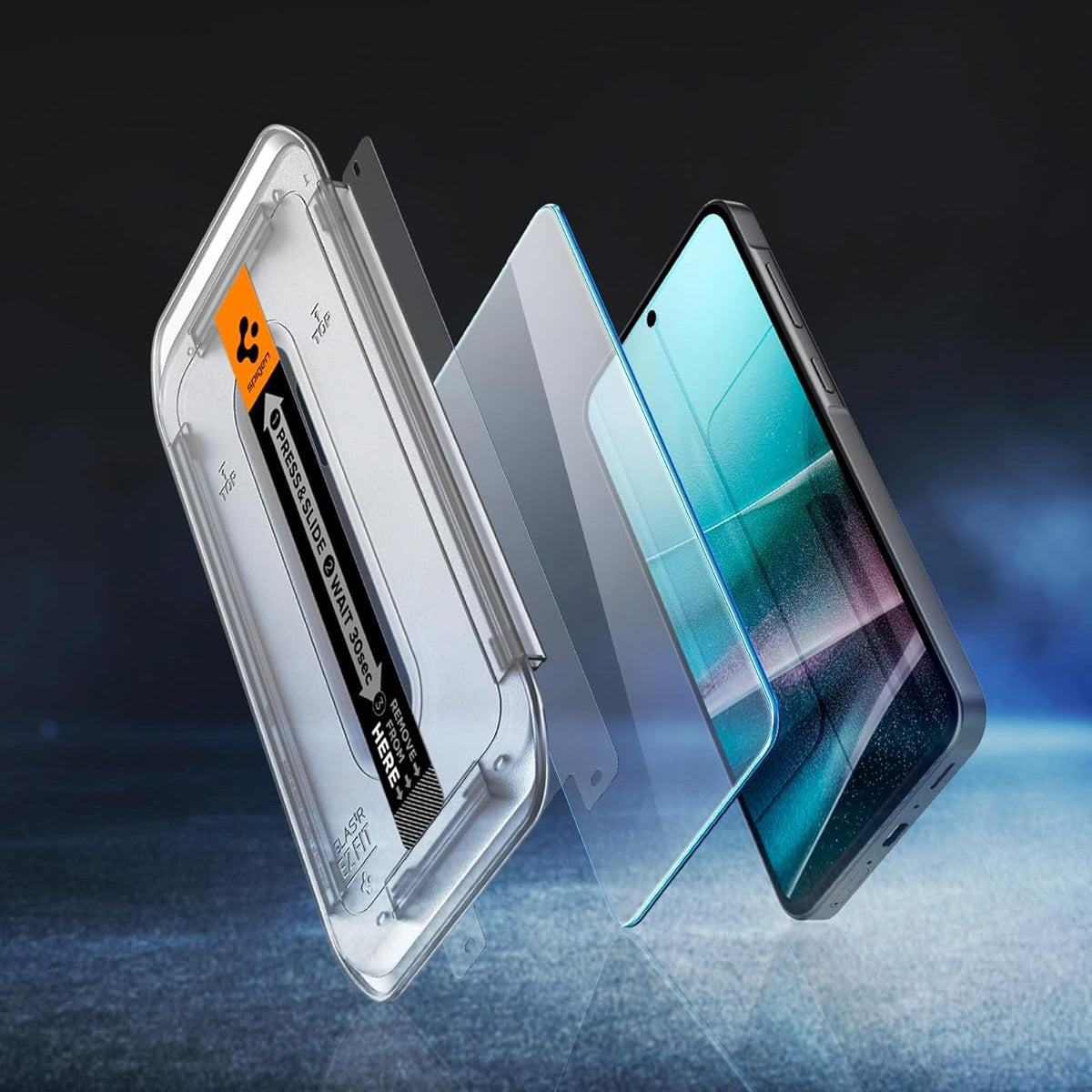 Glas + Applikator für Galaxy A37 5G / A36 5G, Spigen Glas.tR EZ Fit 2-Pack