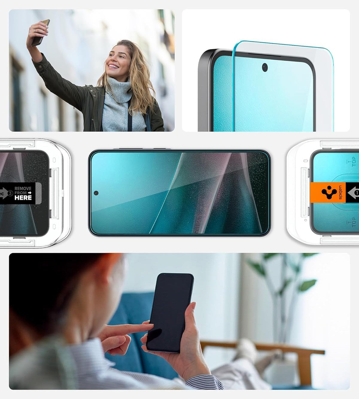 Glas + Applikator für Galaxy A37 5G / A36 5G, Spigen Glas.tR EZ Fit 2-Pack