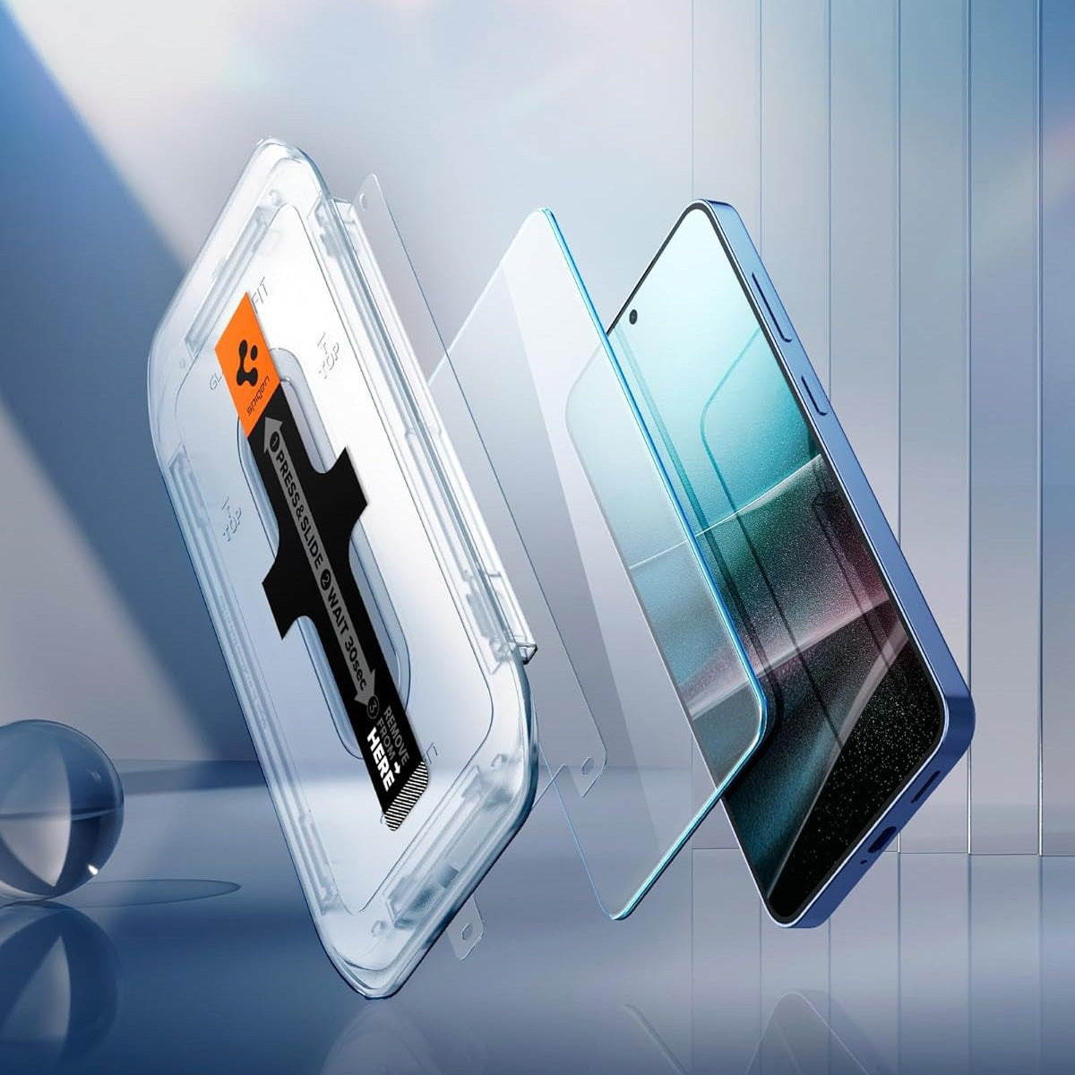 Glas + Applikator für Galaxy S25 Plus / S24 Plus, Spigen Glas.tR EZ Fit 2-Pack