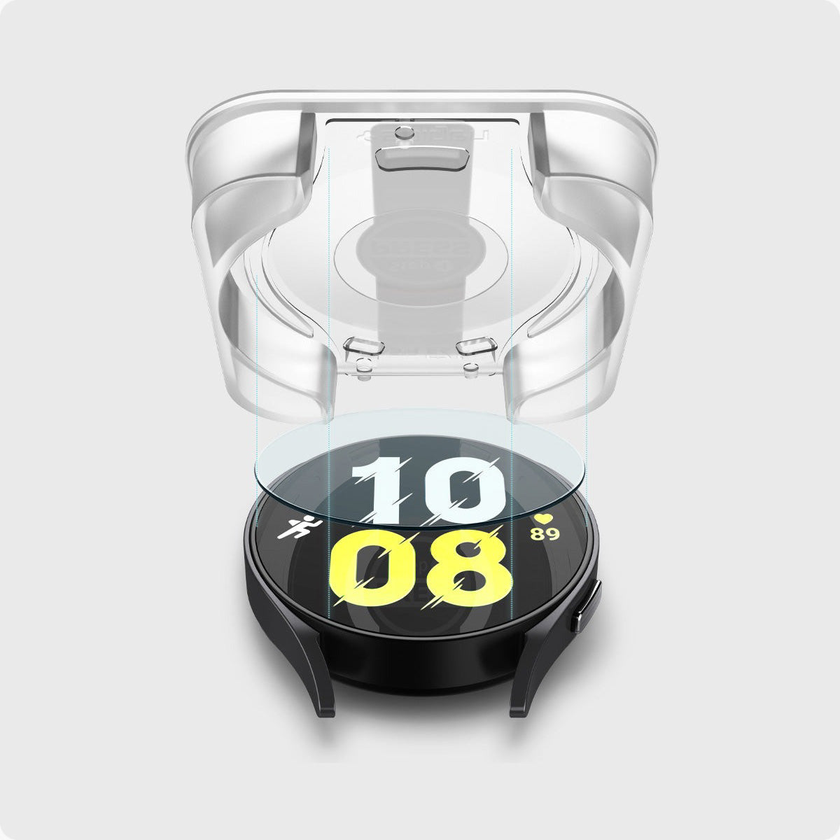 Glas für die Schutzhülle Spigen Glas.tR EZ Fit 2-Pack für Galaxy Watch 6 44mm