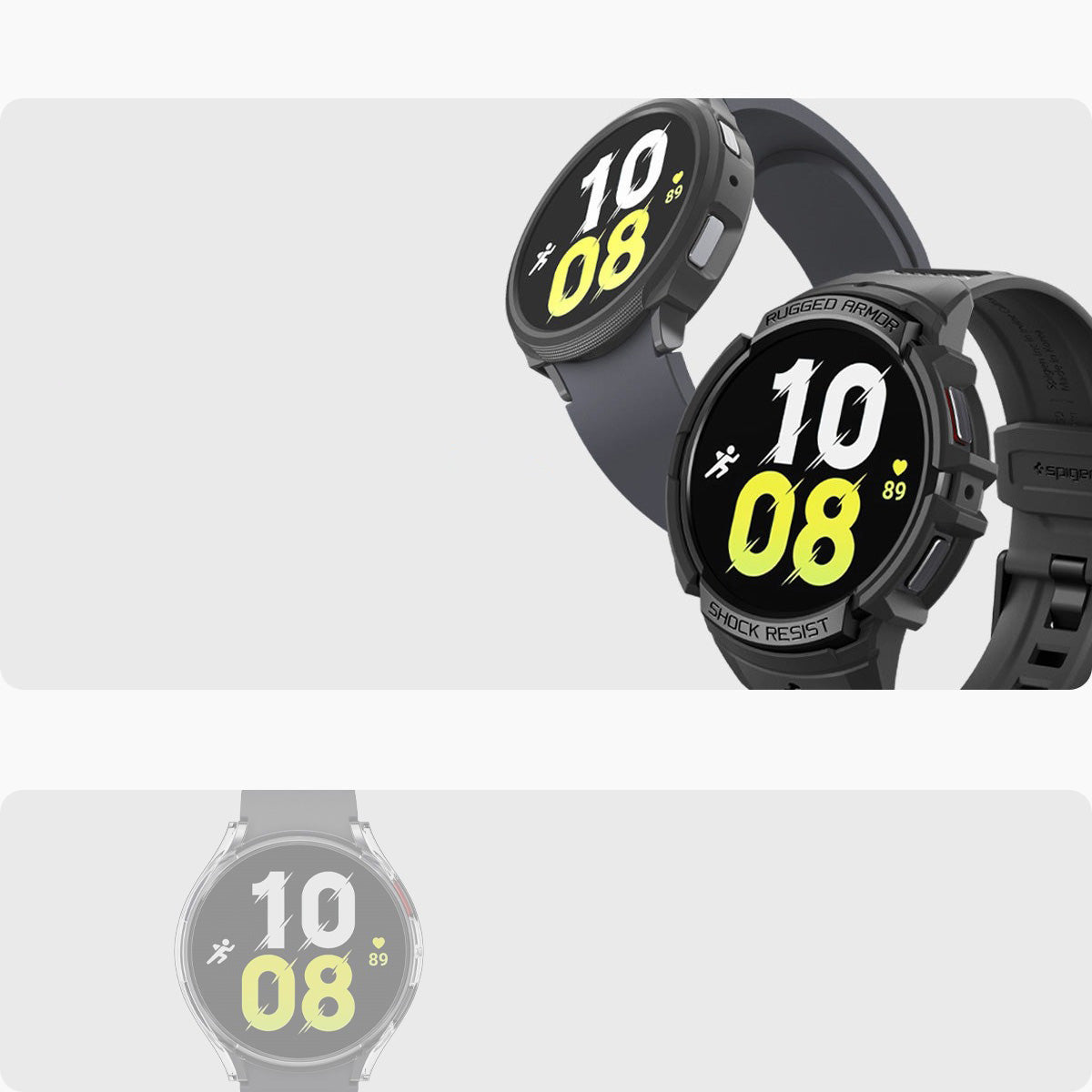Glas für die Schutzhülle Spigen Glas.tR EZ Fit 2-Pack für Galaxy Watch 6 44mm