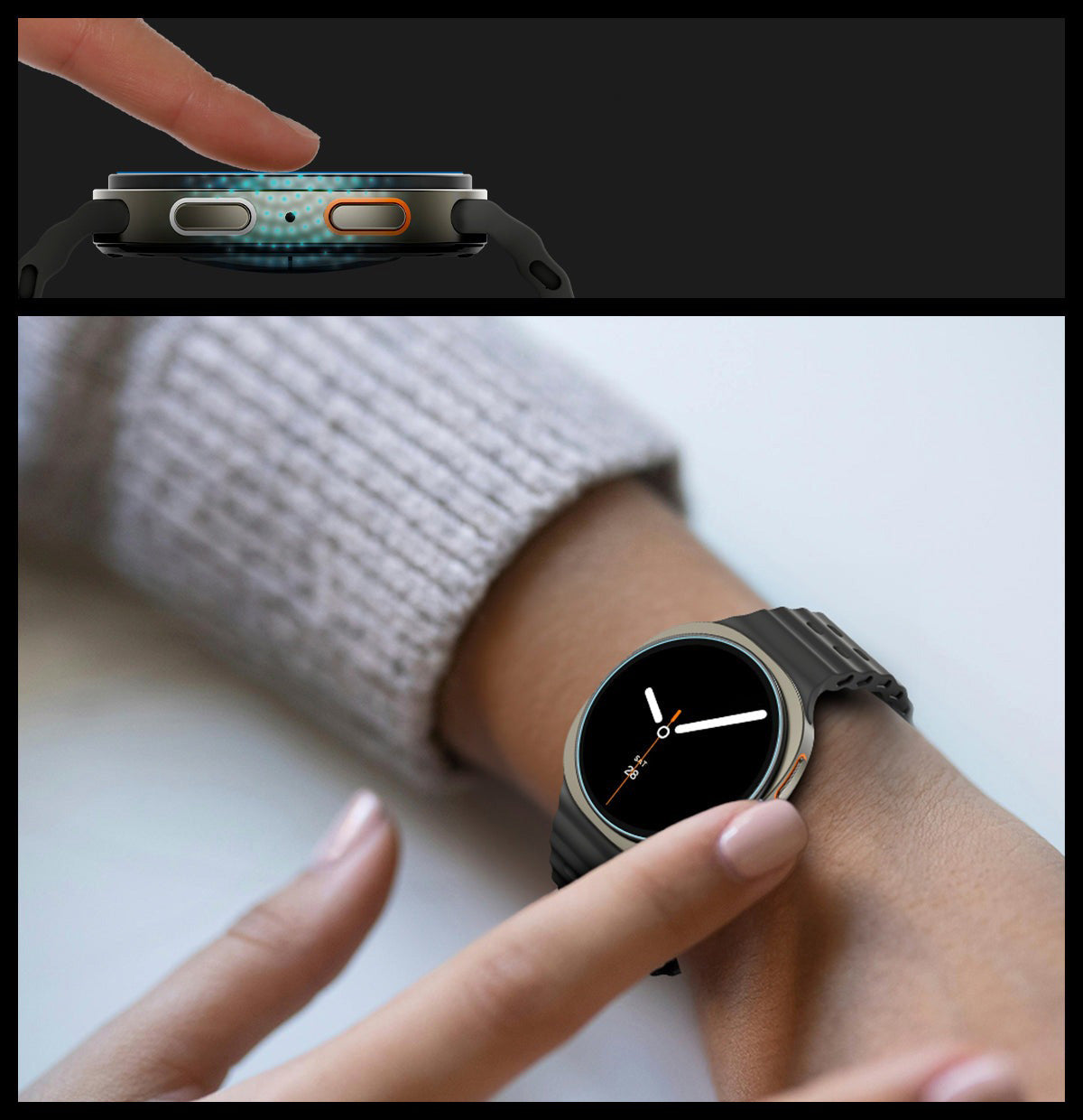 Glas für die Schutzhülle für Galaxy Watch 8 44mm, Spigen Glas.tR EZ Fit 2-Pack