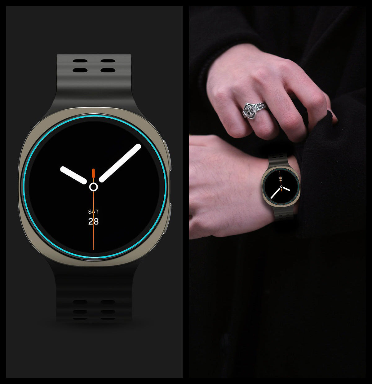 Glas für die Schutzhülle für Galaxy Watch 8 44mm, Spigen Glas.tR EZ Fit 2-Pack