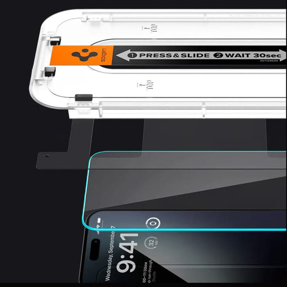 Glas für die Schutzhülle Spigen Glas.tR EZ Fit 2-Pack für iPhone 15 Pro Max