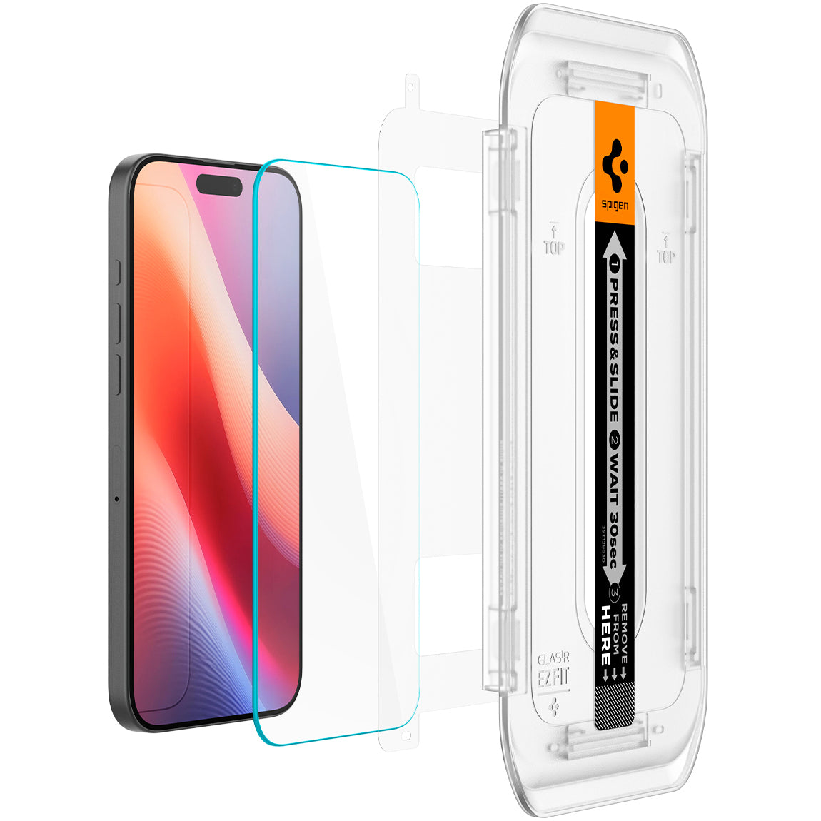 Glas für die Schutzhülle für iPhone 16 Pro, Spigen Glas.tR EZ Fit 2-Pack