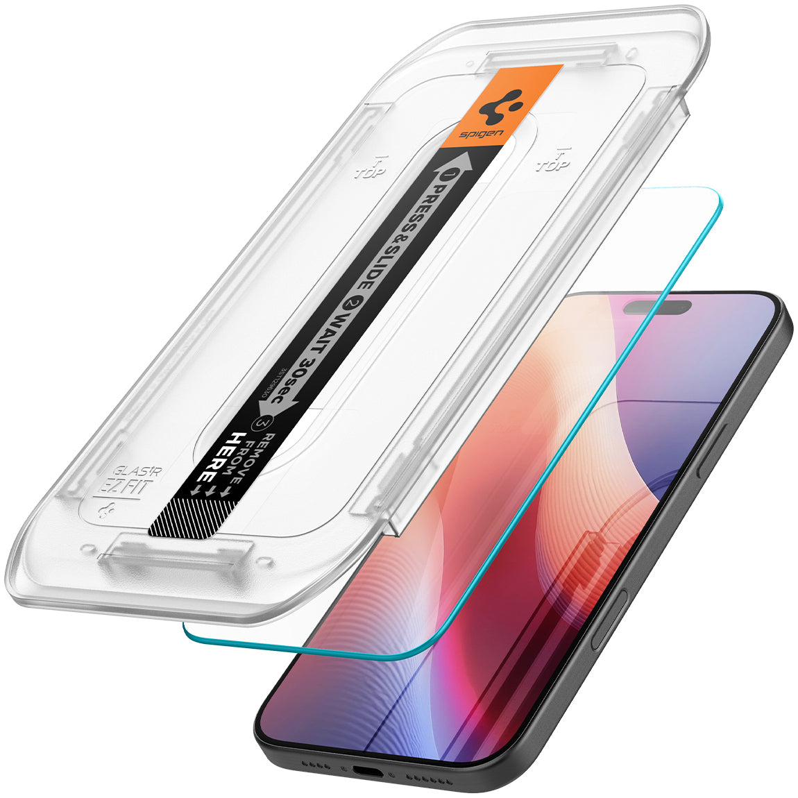 Glas für die Schutzhülle für iPhone 16 Pro, Spigen Glas.tR EZ Fit 2-Pack