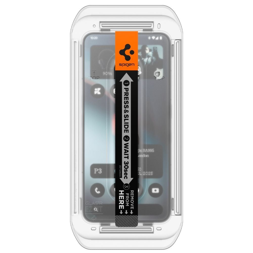 Glas + Applikator für Nothing Phone 3, Spigen Glas.tR EZ Fit 2-Pack