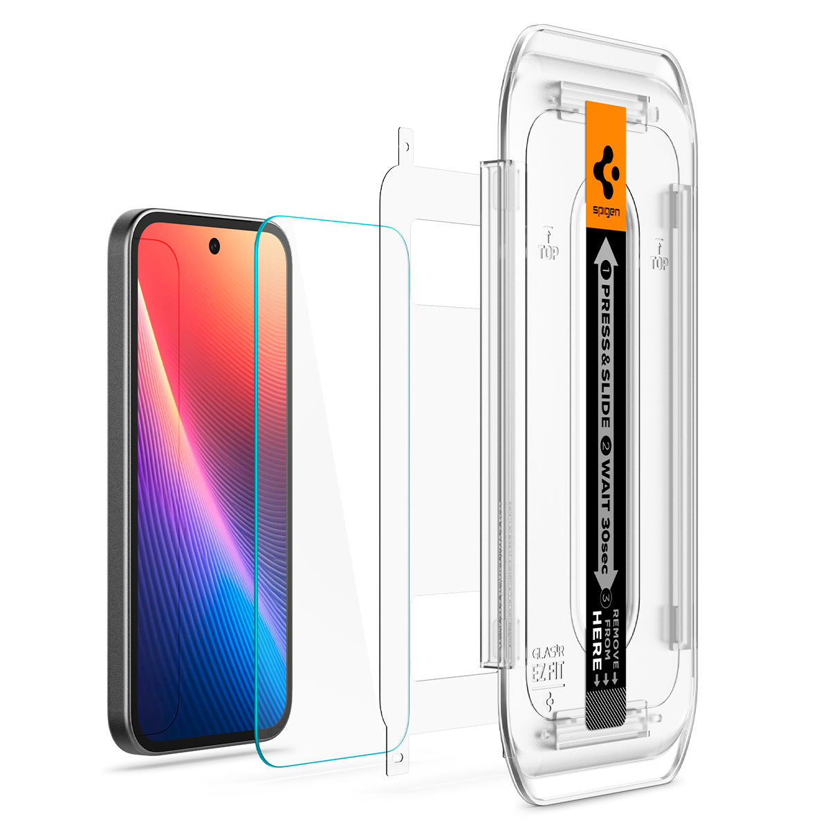 Glas + Applikator für Google Pixel 9a, Spigen Glas.tR EZ Fit 2-Pack