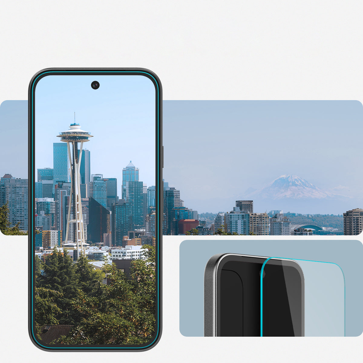Glas + Applikator für Google Pixel 9a, Spigen Glas.tR EZ Fit 2-Pack