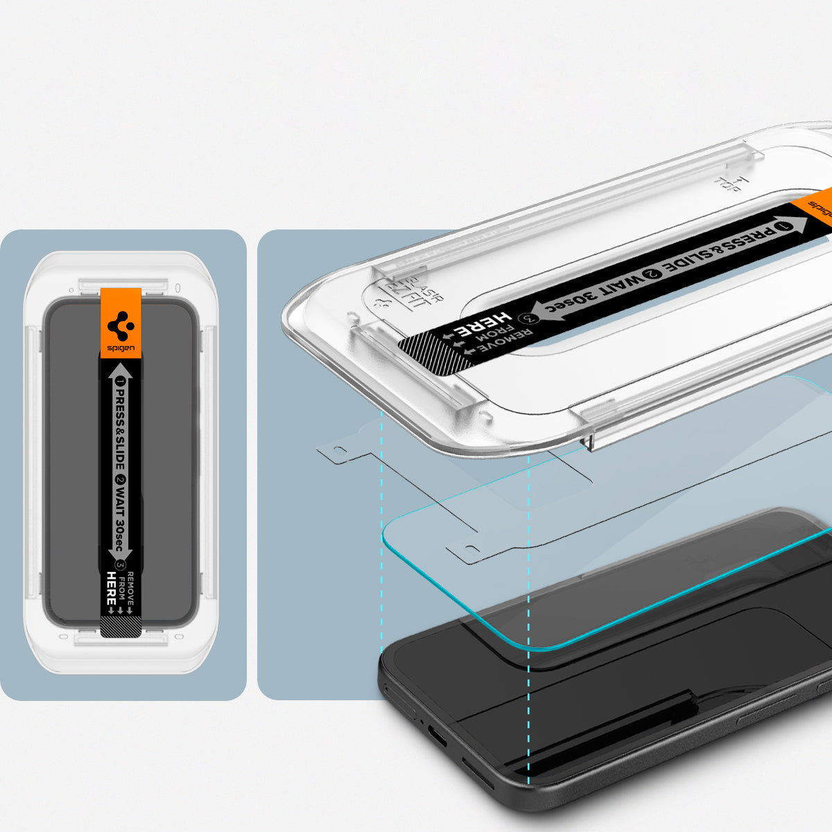 Glas + Applikator für Google Pixel 9a, Spigen Glas.tR EZ Fit 2-Pack