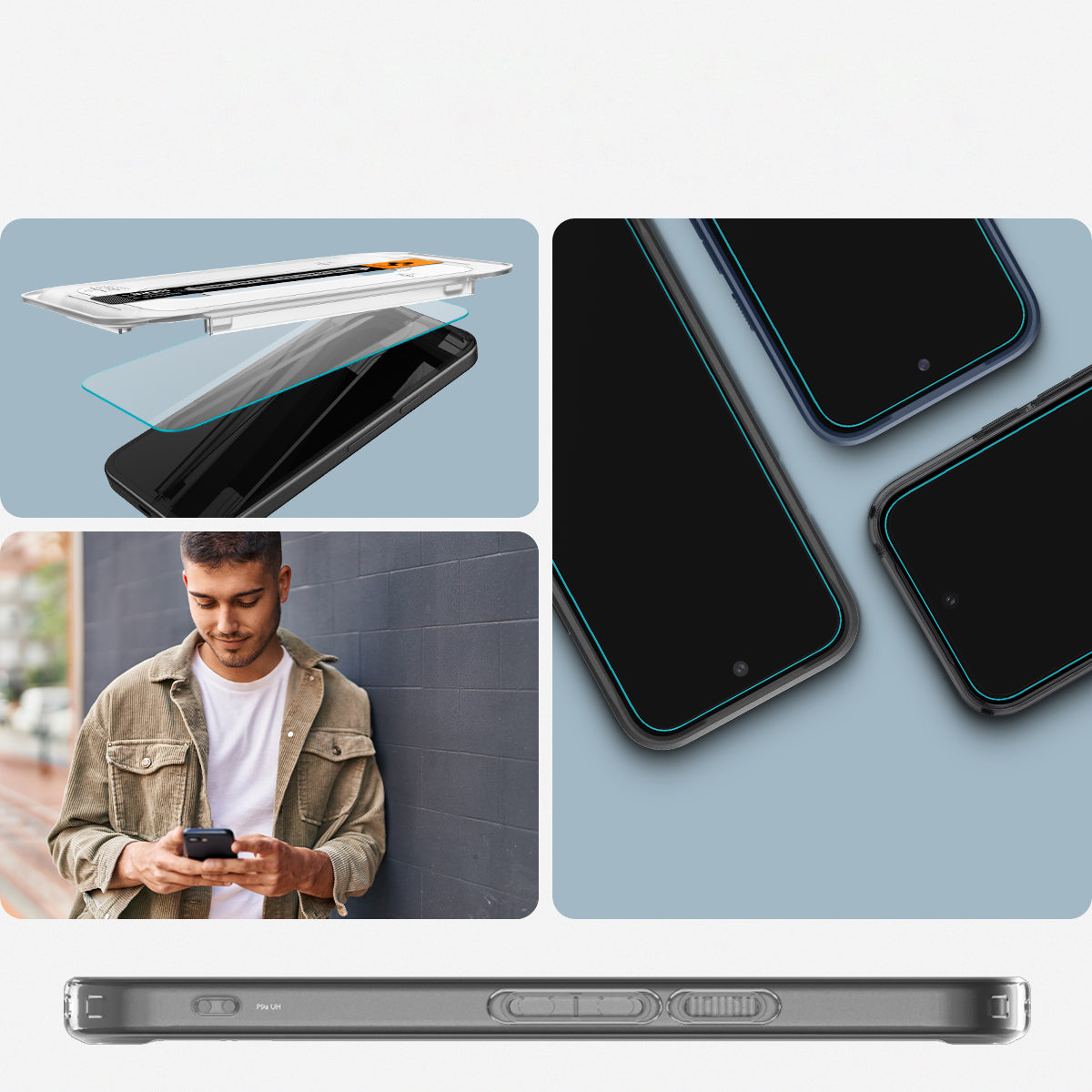 Glas + Applikator für Google Pixel 9a, Spigen Glas.tR EZ Fit 2-Pack
