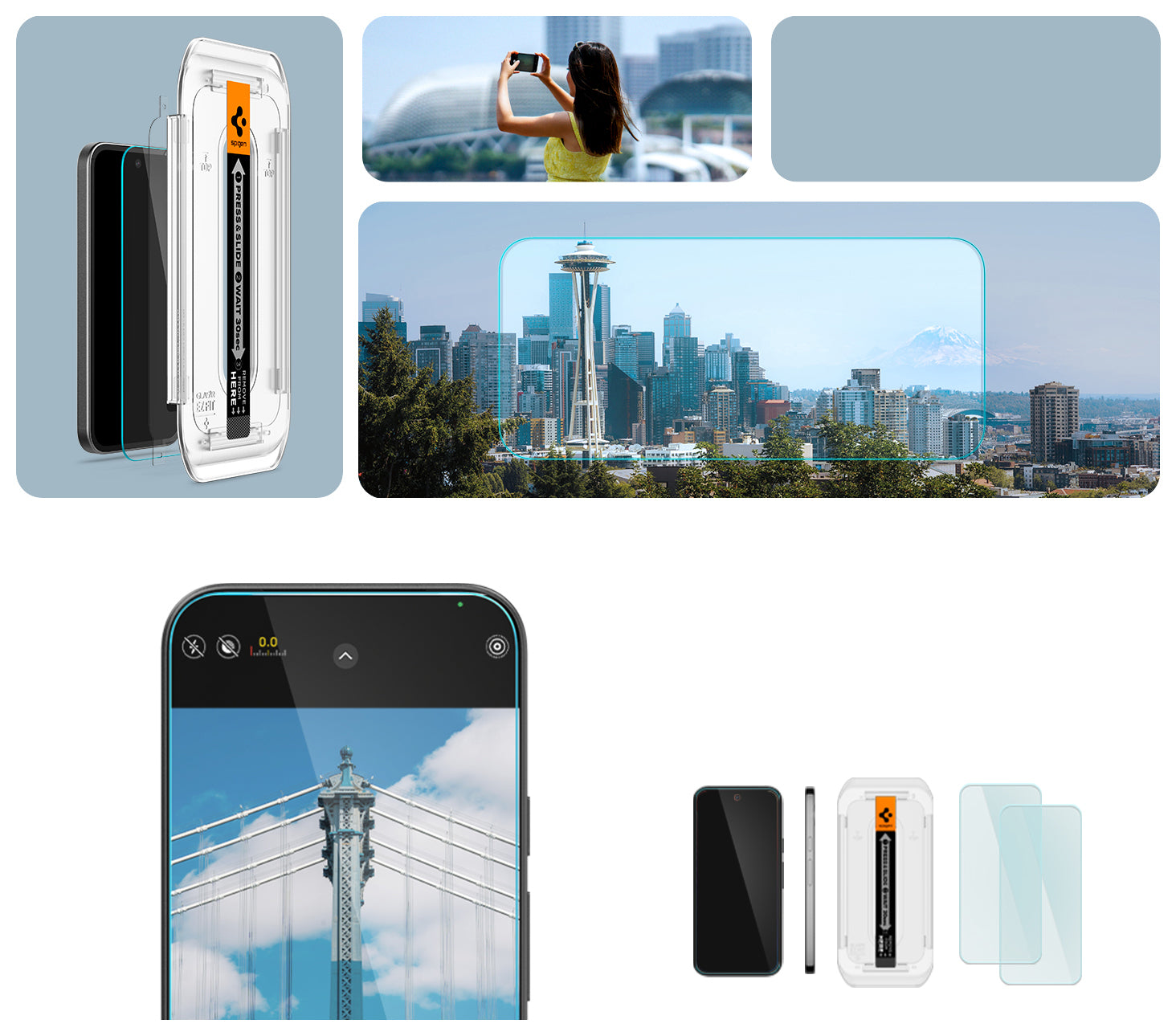 Glas + Applikator für Google Pixel 9a, Spigen Glas.tR EZ Fit 2-Pack