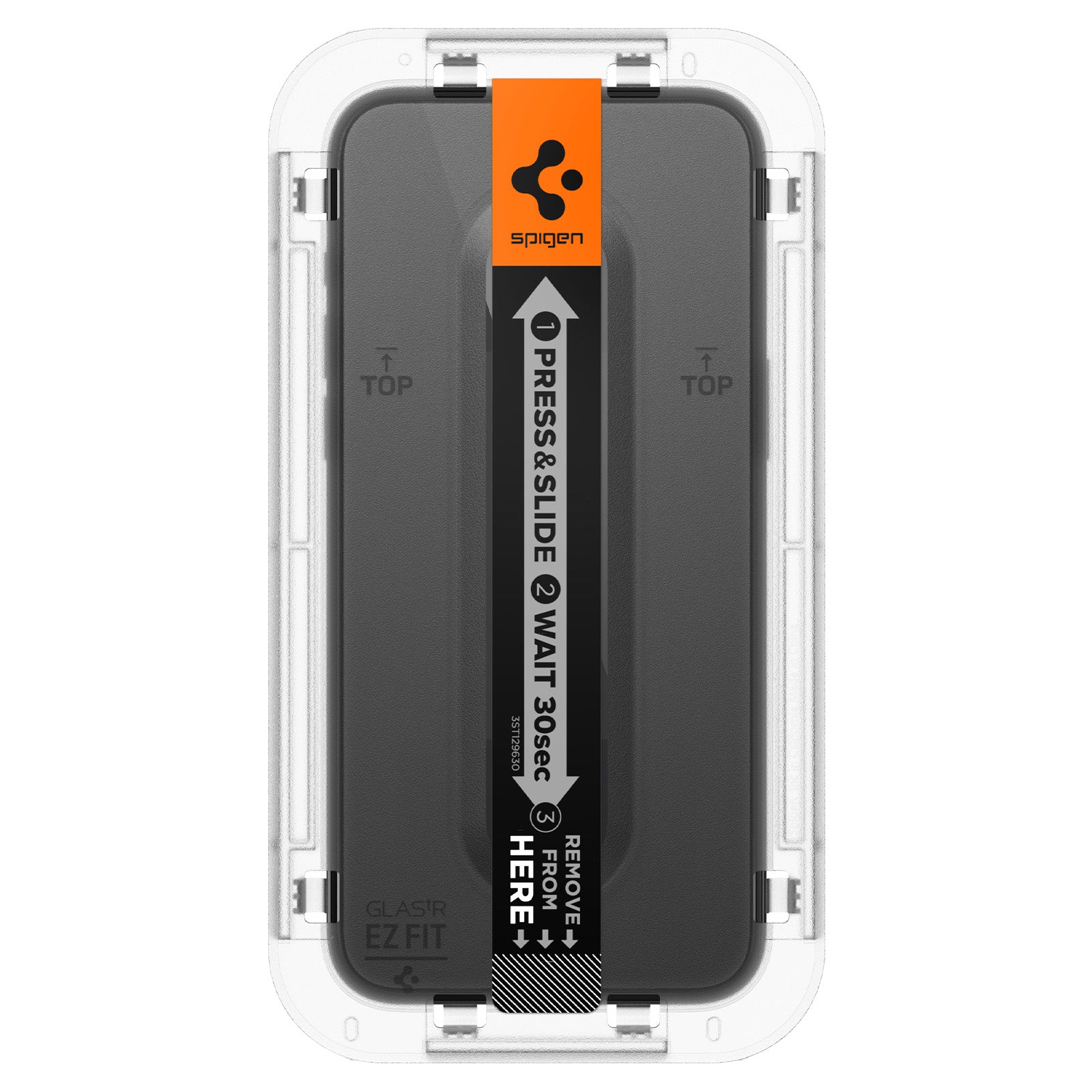 Glas für die Schutzhülle Spigen Glas.tR EZ Fit FC 1-Pack für iPhone 15 Pro, mit schwarzem Rahmen