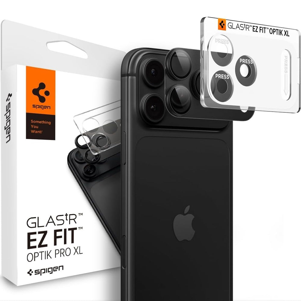 Glas für die Kamera für iPhone 18 Pro, Spigen Glas.tR Ez Fit Optik Pro XL 1-Pack, Dunkelgrau (1/15)