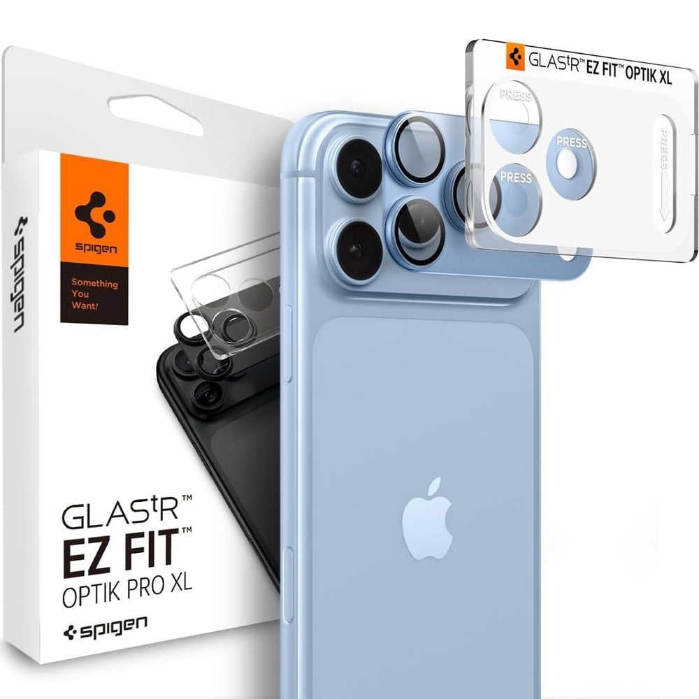 Glas für die Kamera für iPhone 18 Pro Max, Spigen Glas.tR Ez Fit Optik Pro XL 1-Pack, Blau (1/15)