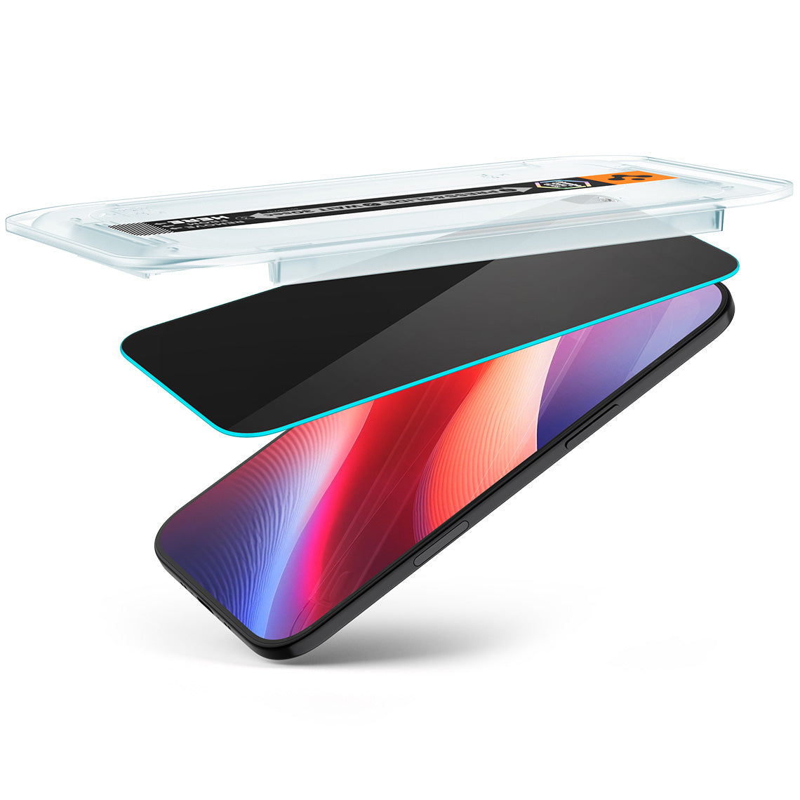 Glas + Applikator für iPhone Air, Spigen Glas.tR EZ Fit Privacy 2-Pack (AC)