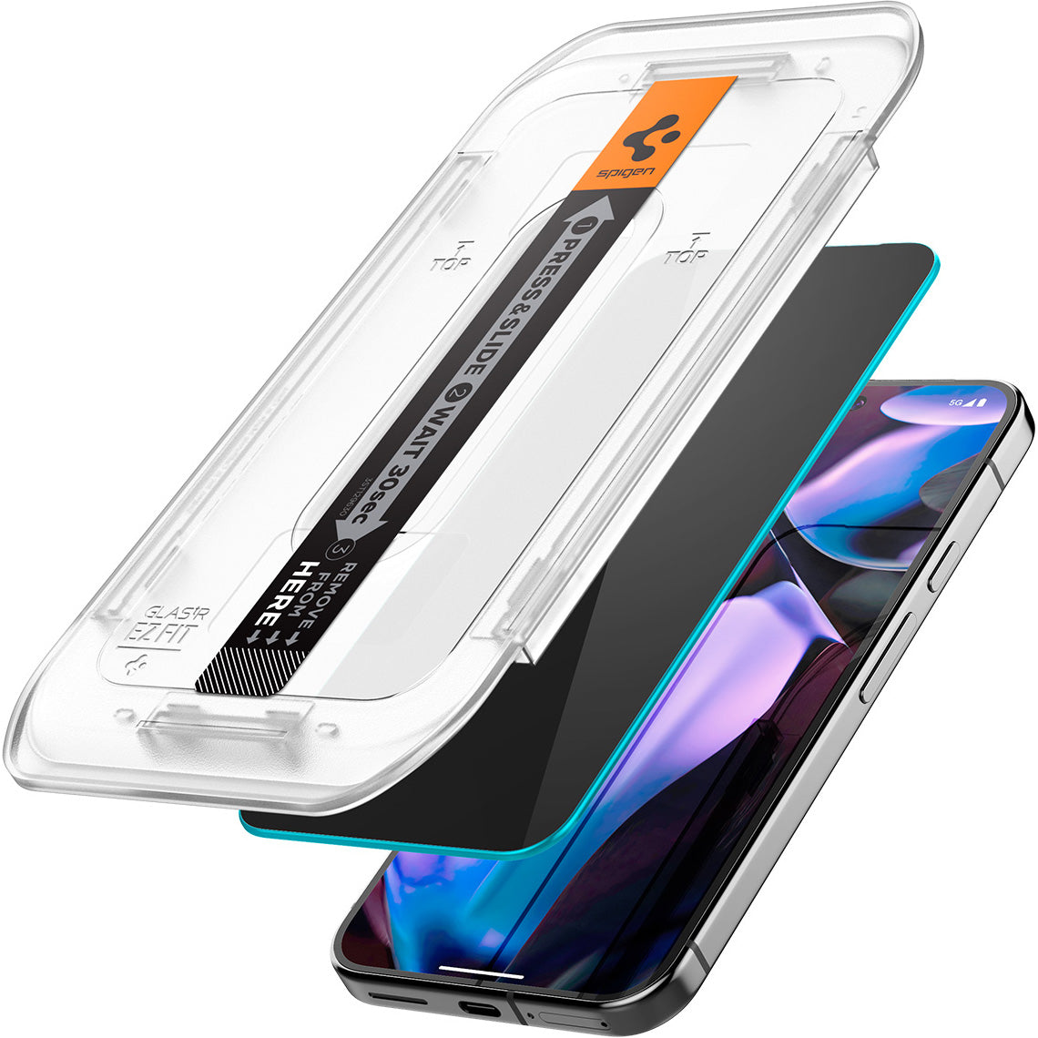 Glas für die Schutzhülle für Google Pixel 10 / 10 Pro / 9 / 9 Pro, Spigen Glas.tR EZ Fit Privacy 2-Pack