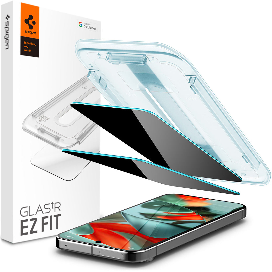 Glas für die Schutzhülle für Google Pixel 10 Pro XL / 9 Pro XL, Spigen Glas.tR EZ Fit Privacy 2-Pack