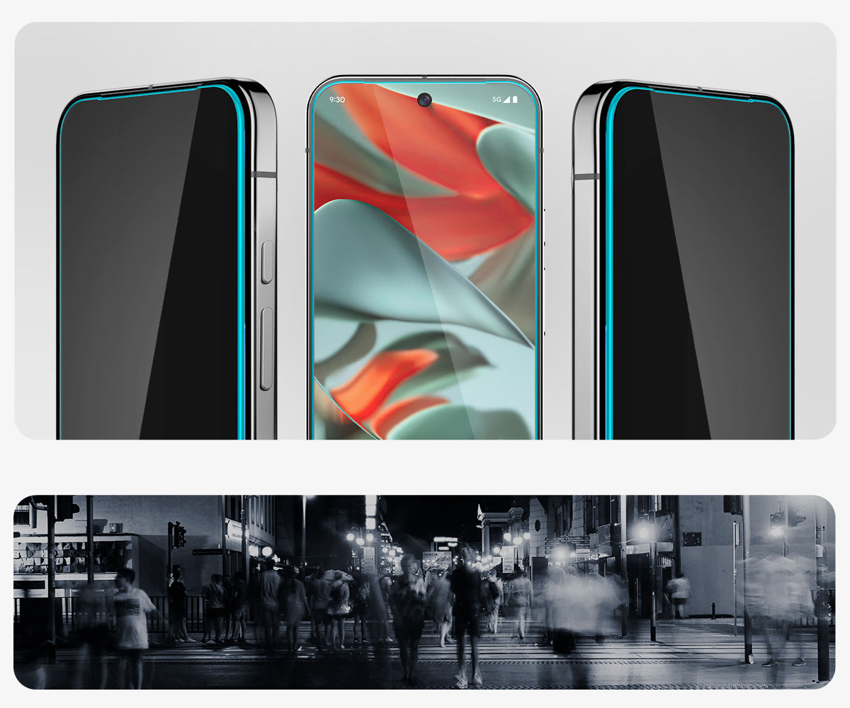 Glas für die Schutzhülle für Google Pixel 10 Pro XL / 9 Pro XL, Spigen Glas.tR EZ Fit Privacy 2-Pack