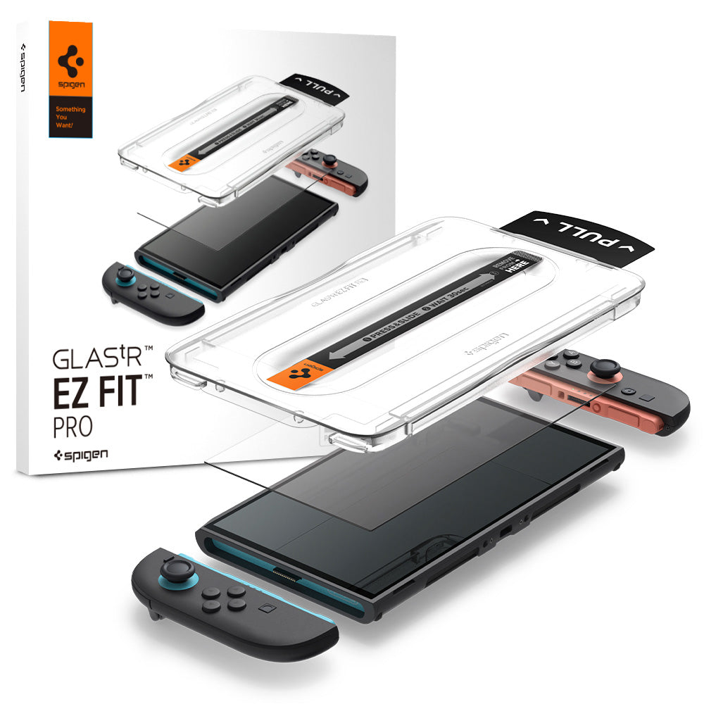 Glas + Applikator für Nintendo Switch 2, Spigen Glas.tR EZ Fit Pro 2-Pack