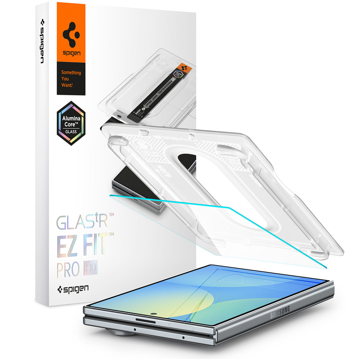 Glas + Applikator für Galaxy Z Fold8, Spigen Glas.tR EZ Fit Pro 1-Pack (AC)