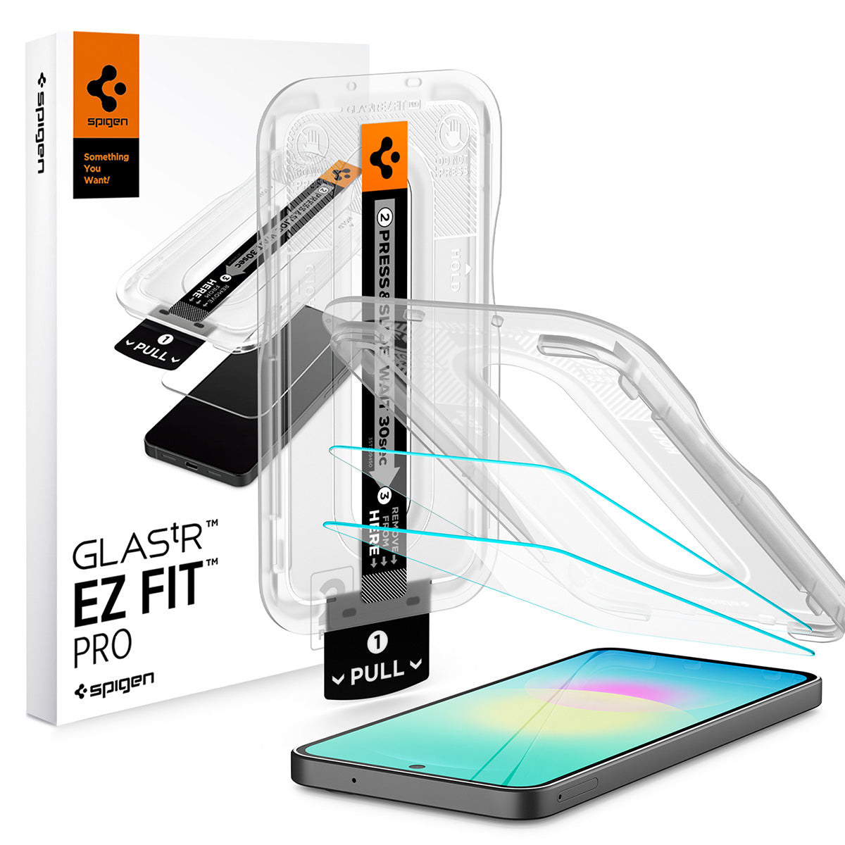 Glas + Applikator für Galaxy A27 5G, Spigen Glas.tR EZ Fit Pro 2-Pack (AC)