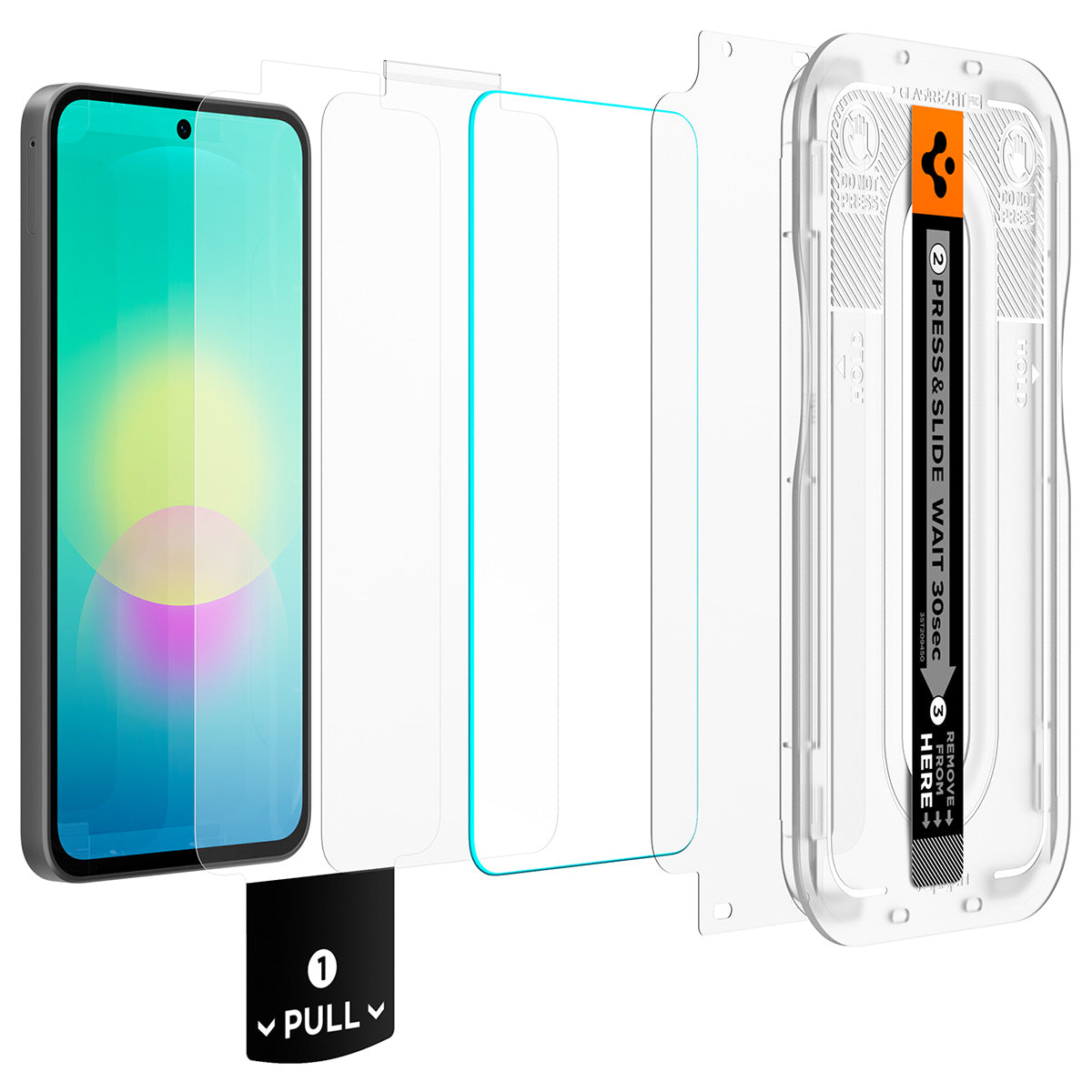 Glas + Applikator für Galaxy A27 5G, Spigen Glas.tR EZ Fit Pro 2-Pack (AC)