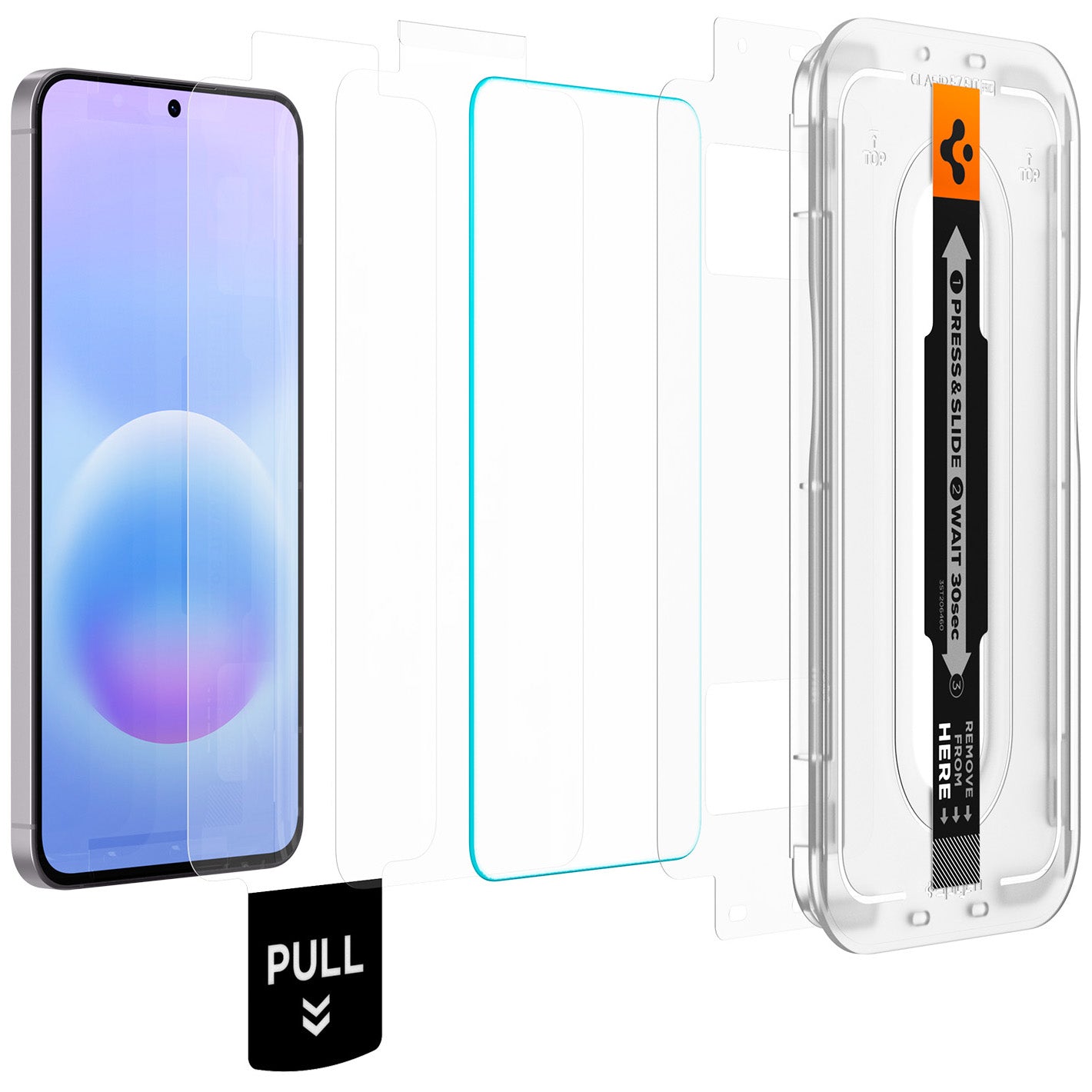 Glas + Applikator für Galaxy A57 5G, Spigen Glas.tR EZ Fit Pro 2-Pack