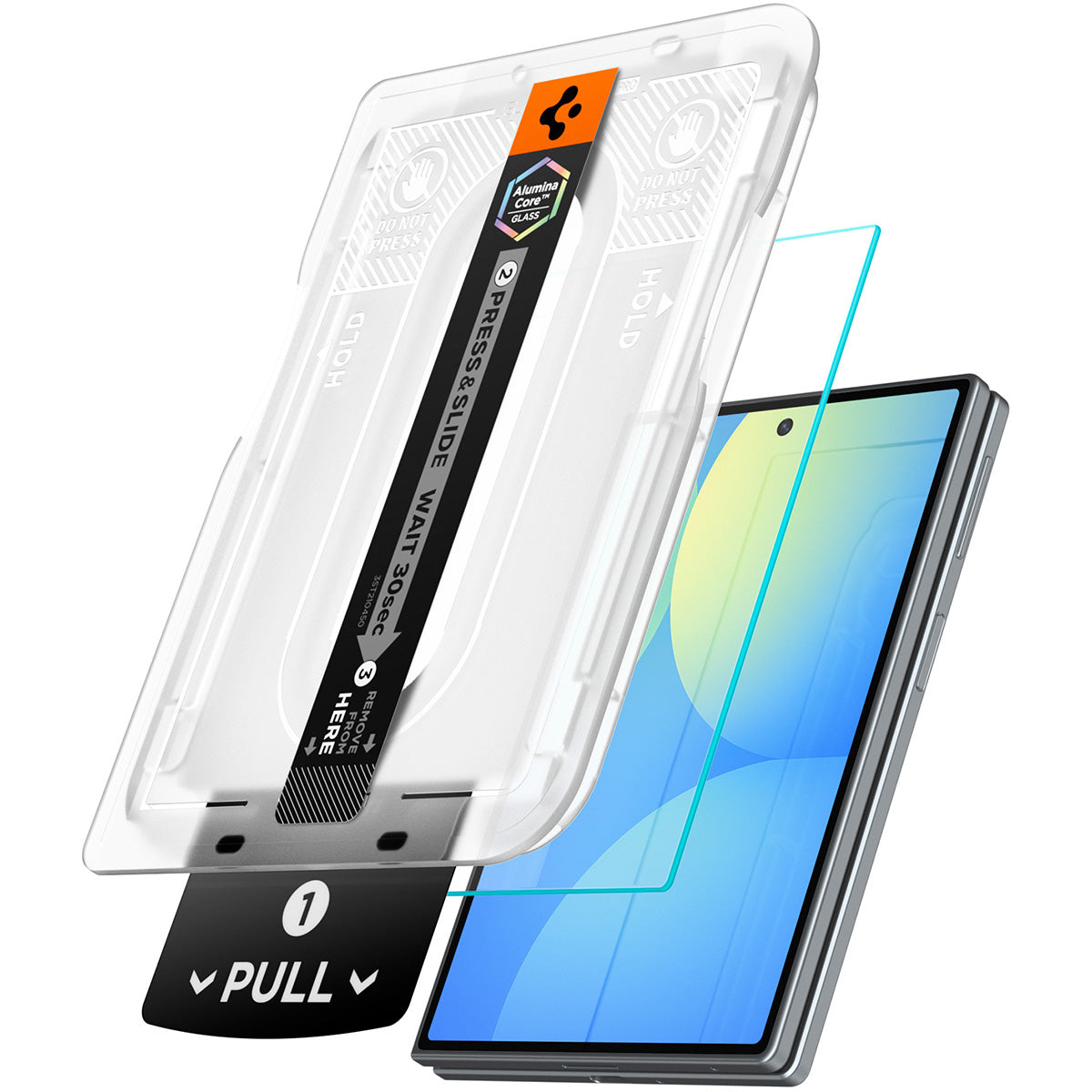 Glas + Applikator für Galaxy Z Fold8, Spigen Glas.tR EZ Fit Pro 2-Pack (AC)