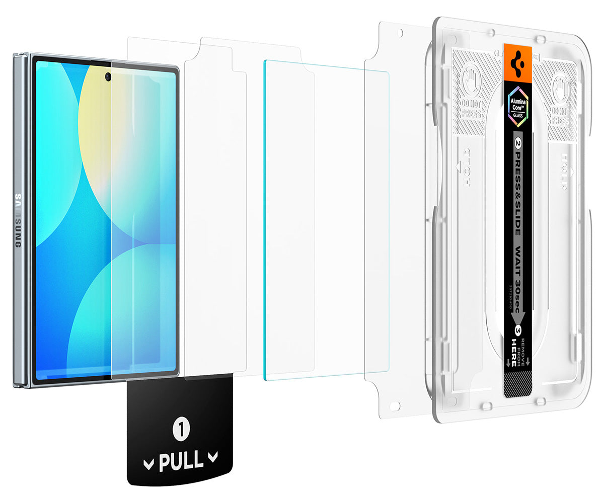 Glas + Applikator für Galaxy Z Fold8, Spigen Glas.tR EZ Fit Pro 2-Pack (AC)