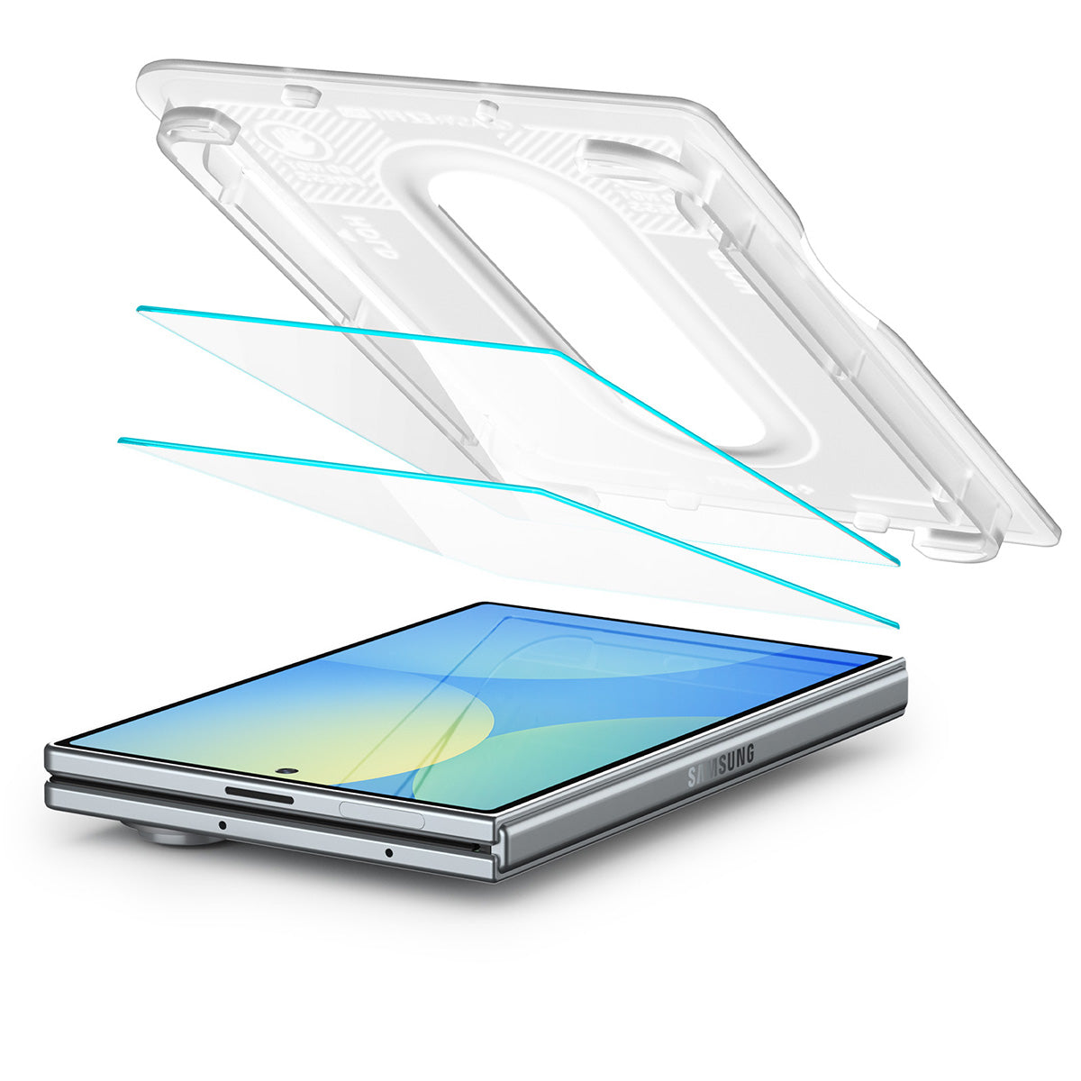 Glas + Applikator für Galaxy Z Fold8, Spigen Glas.tR EZ Fit Pro 2-Pack (AC)